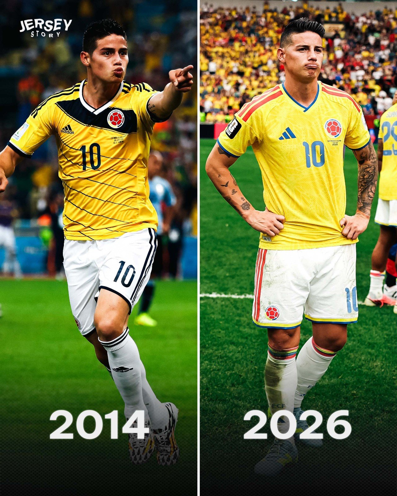 Colombia Debut White Shorts Variation at 2026 World Cup - Memories of 2014