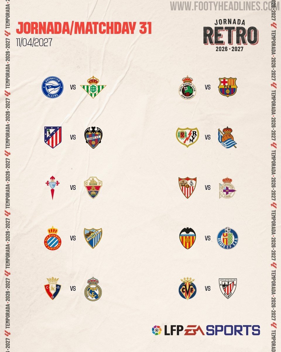 La Liga Announces Second Retro Matchday for 26-27 Season