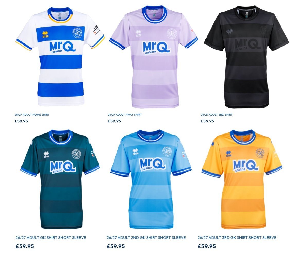 Lovely: QPR 26-27 Home, Away, Third & Goalkeeper Kits All Feature Hoops
