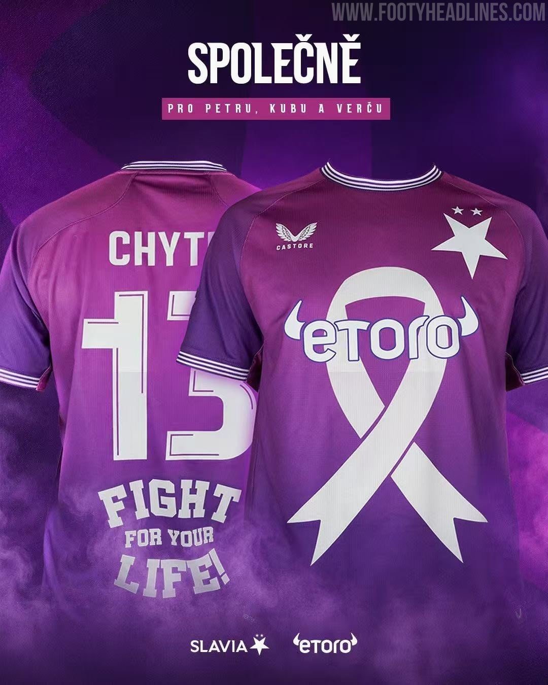 Special Castore Slavia Prague 25-26 'Fight Against Cancer' Kit Revealed