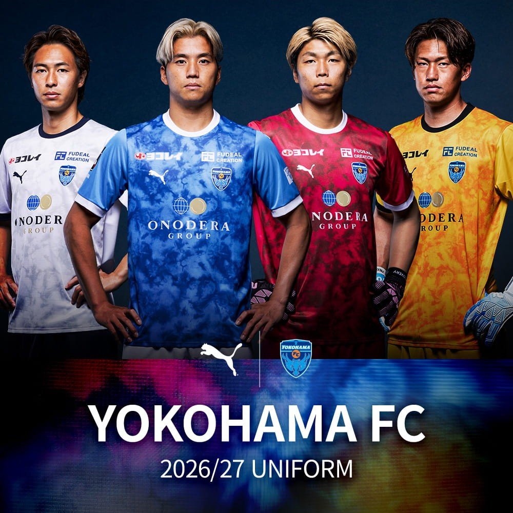 Yokohama FC 26-27 Home & Away Kits Released
